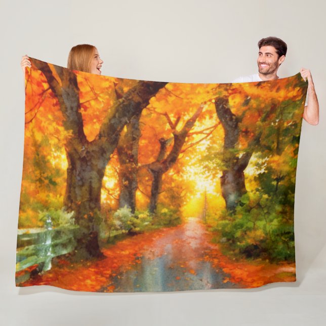 Autumn/Fall/Leaves/nature  Fleece Blanket (In Situ)