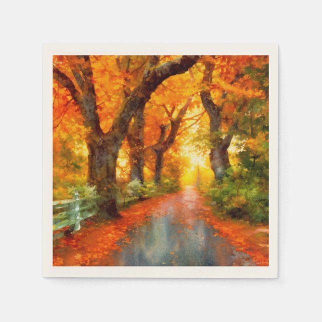 Autumn/Fall/Leaves/nature  Napkin (Front)