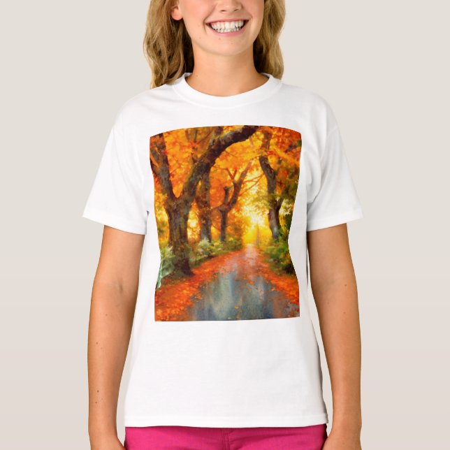Autumn/Fall/Leaves/nature  T-Shirt (Front)