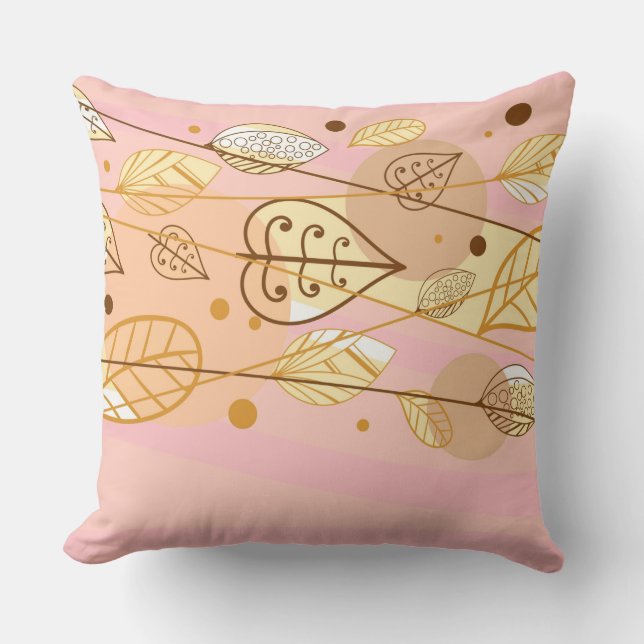 Autumn Fall Leaves Pillow (Front)