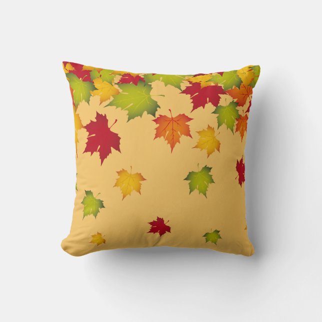 Autumn Fall Leaves Pillow (Front)