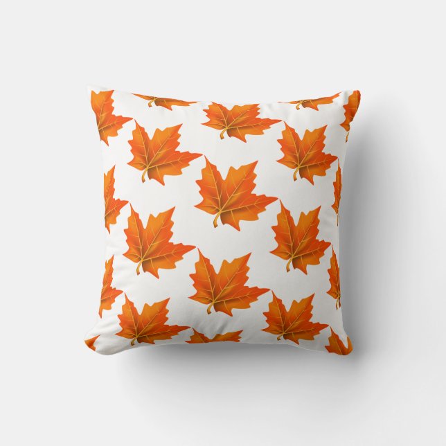 Autumn Fall Leaves Pillow (Front)