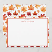 Autumn Fall Leaves Terracotta Brown Boho Pattern 
