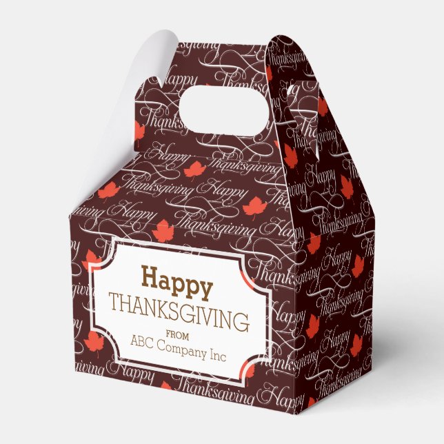 Autumn Fall Leaves Thanksgiving Gift Box (Front Side)