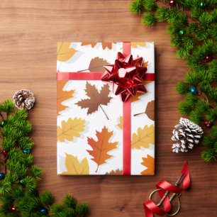 Autumn/Fall leaves Thanksgiving gift wrap.  Wrapping Paper