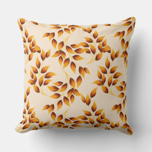 Autumn Fall Leaves Throw Pillow