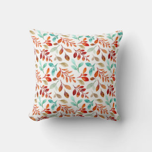 Autumn Fall Leaves Throw Pillow