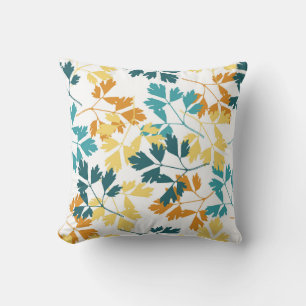 Autumn Fall Leaves Throw Pillow
