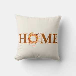 Autumn Fall Leaves Throw Pillow