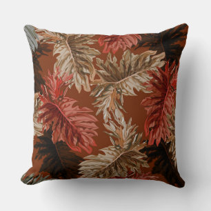 Autumn Fall Leaves Throw Pillow