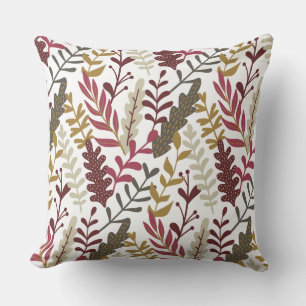 Autumn Fall Leaves Throw Pillow