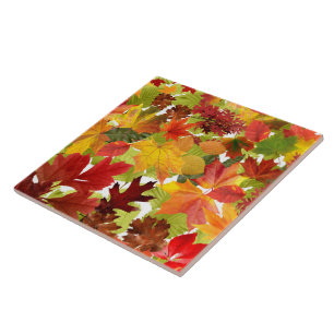 Autumn Fall Leaves Tile