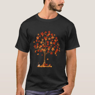 Autumn Fall Leaves Tree & Forest Creatures Mens Wo T-Shirt