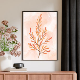 Autumn Fall Leaves Watercolor Botanical Canvas Print