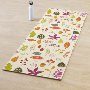 Autumn Fall Leaves Yoga Mat