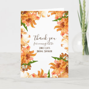 Autumn Fall Love Greenery Bridal Shower Thank You
