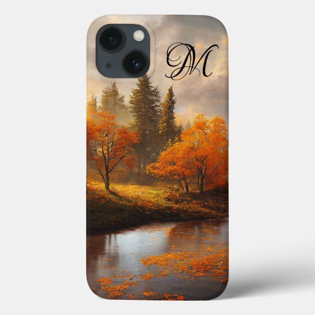 Autumn Fall Monogram Case-Mate iPhone Case (Back)