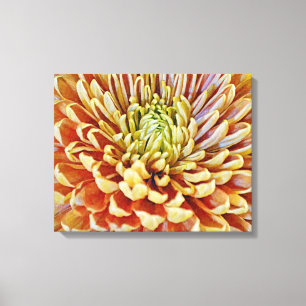 Autumn Fall Mum Flower Canvas Art Print