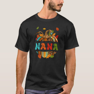 Autumn Fall Outfit Nana Thankful Grateful Blessed  T-Shirt