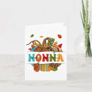 Autumn Fall Outfit Nonna Thankful Grateful Blessed Card