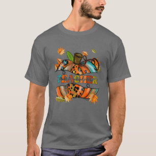 Autumn Fall Outfit Teacher Thankful Grateful Bless T-Shirt