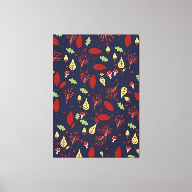 Autumn fall pattern canvas print (Front)