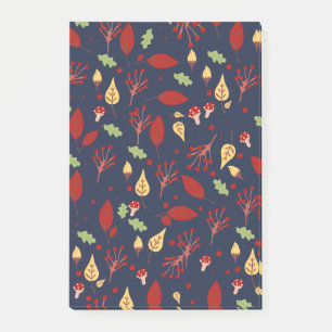 Autumn fall pattern post-it notes