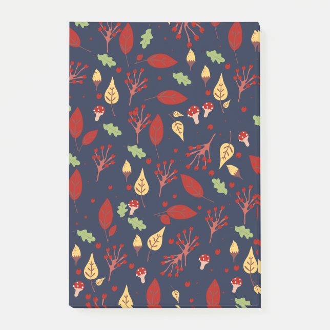 Autumn fall pattern post-it notes (Front)