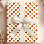 Autumn Fall Polka Dots Patterned Wrapping Paper<br><div class="desc">Perfect for putting that finishing touch on your gifts and it's great for birthdays,  Christmas,  anniversaries,  or weddings! Beautiful Trendy Modern Gift Wrapping Paper Design Patterns by Printable Pretty.</div>