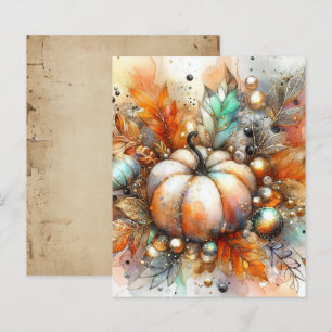 Autumn Fall Pumpkin Harvest Scrapbook Paper