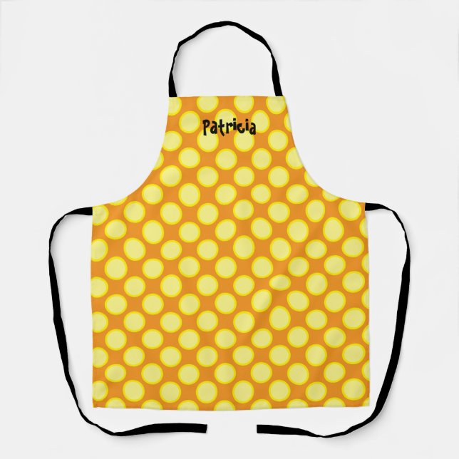 Autumn Fall Pumpkin Orange Yellow Halloween Gift Apron (Front)