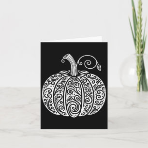 Autumn Fall Pumpkin Shirt Women Cute Thanksgiving Card