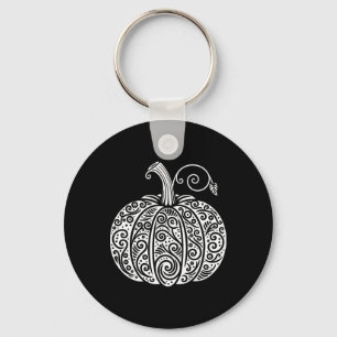 Autumn Fall Pumpkin Shirt Women Cute Thanksgiving Key Ring