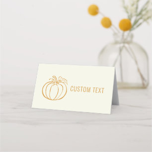 Autumn Fall Pumpkin Thanksgiving design Place Card
