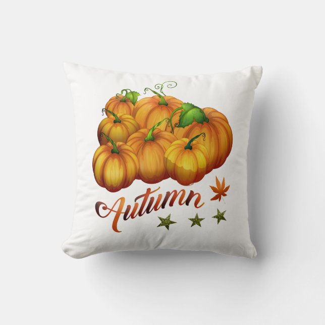 Autumn Fall Pumpkins  Cushion (Front)