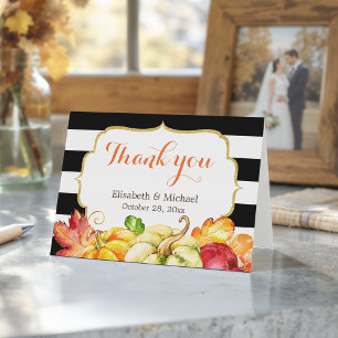 Autumn Fall Pumpkins Maple Leaves Thank You