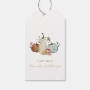 Autumn Fall Pumpkins Personalised Name A Gift From Gift Tags