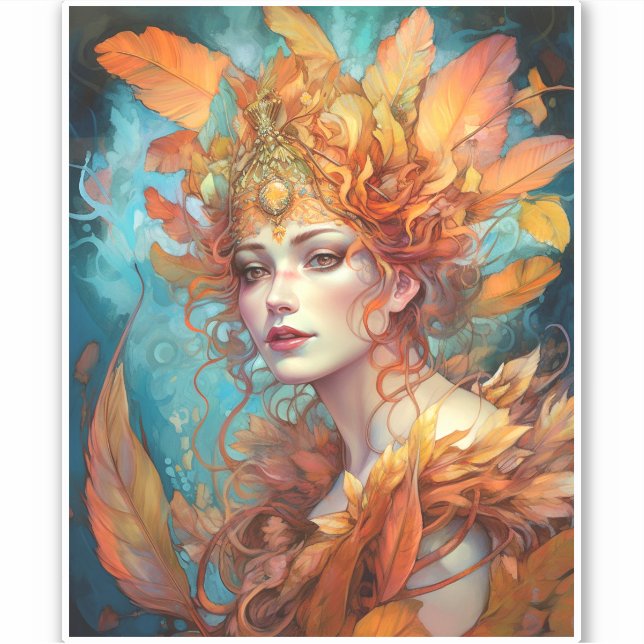 Autumn Fall Queen Goddess Fantasy Art (Front)