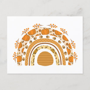 Autumn/Fall Rainbow Postcard