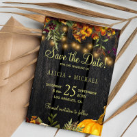 Autumn fall rustic country wood wedding
