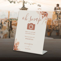Autumn Fall Rustic Floral Script Oh Snap Photo