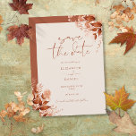 Autumn Fall Rustic Floral Script Wedding Save The Date<br><div class="desc">This elegant autumn fall rustic floral save the date invitation can be personalised with your information in chic typography. Designed by Thisisnotme©</div>