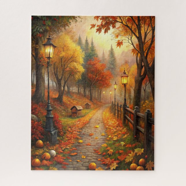 Autumn Fall Scene Jigsaw Puzzle (Vertical)