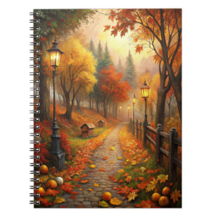 Autumn Fall Scene Notebook