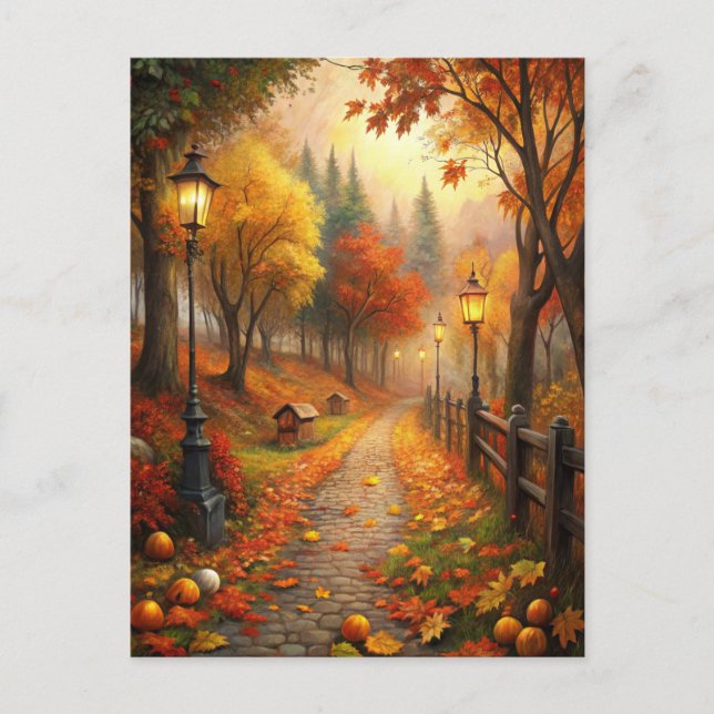 Autumn Fall Scene Postcard (Front)