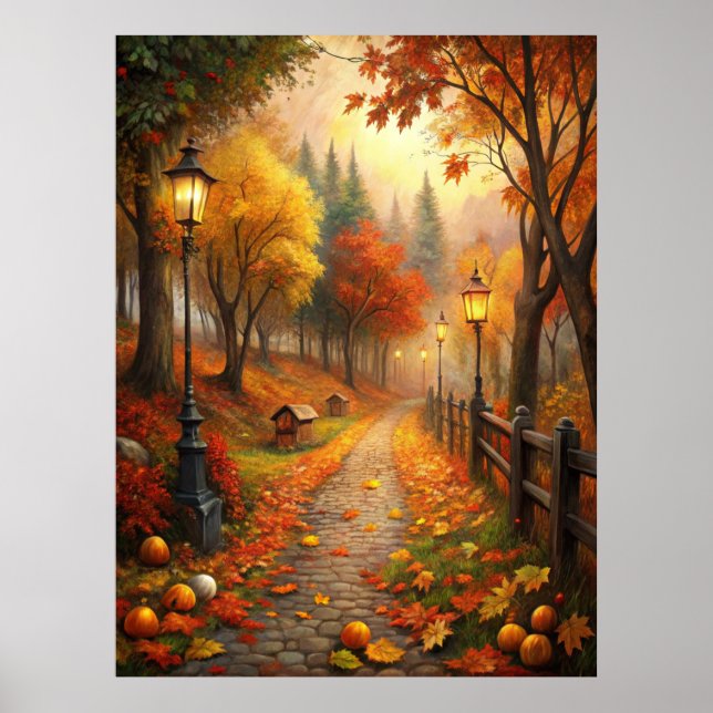 Autumn Fall Scene Poster (Front)