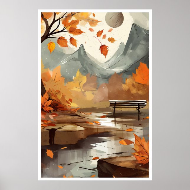 Autumn / Fall Scene Poster (Front)