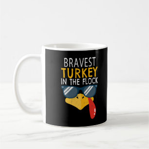 Autumn Fall Season Bravest Turkey Head Happy Thank Coffee Mug