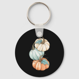 Autumn Fall Season Cute Coloured Pastel Pumpkin Key Ring