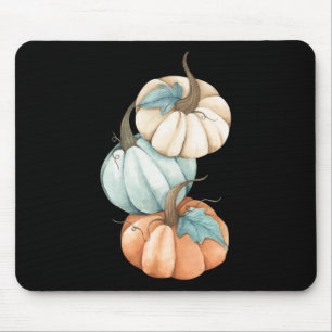 Autumn Fall Season Cute Coloured Pastel Pumpkin Mouse Mat